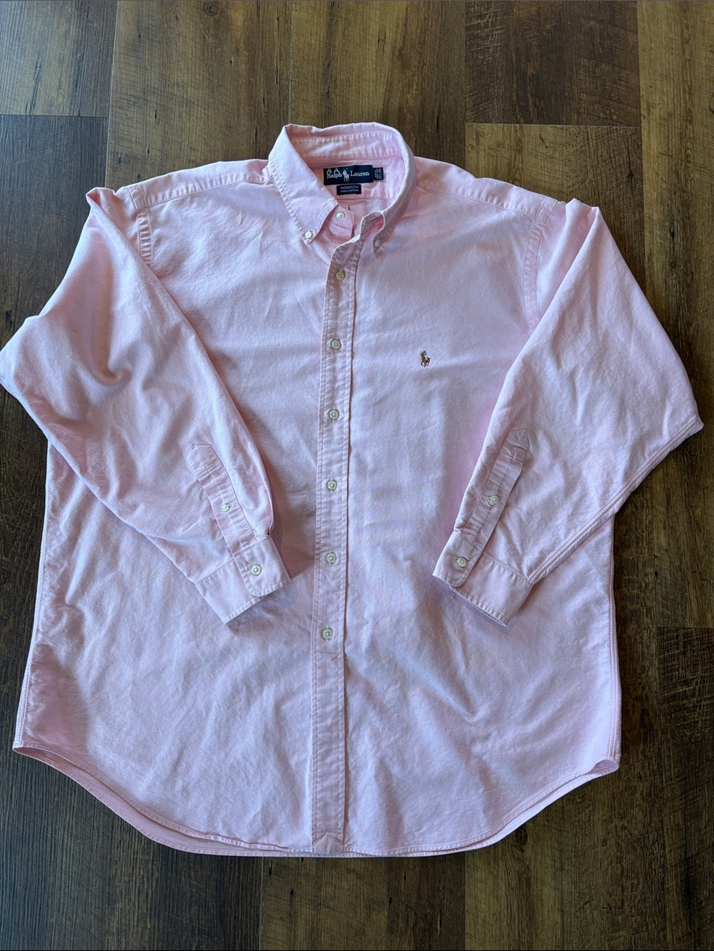 Ralph Lauren Yarmouth 100% Cotton Pink Button-Down Shirt